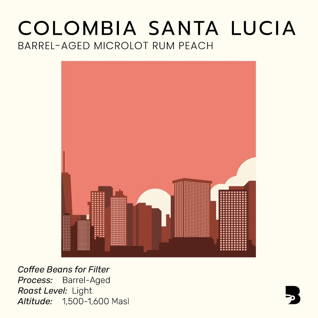 Colombia Santa Lucia Barrel-Aged Microlot Rum Peach 200g