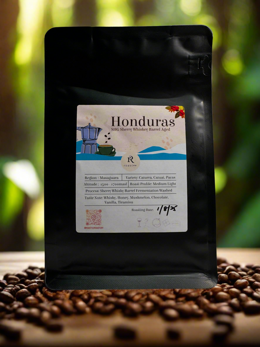 HONDURAS 🥃 🍯 SHG Sherry Whisky Barrel-Aged (whisky, honey, vanilla, tiramisu) 200g